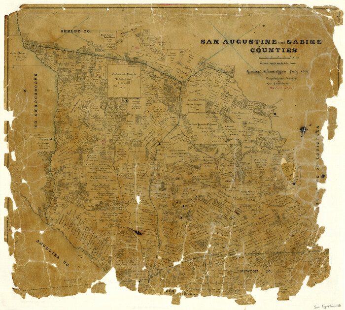 4012, San Augustine and Sabine Counties, General Map Collection
