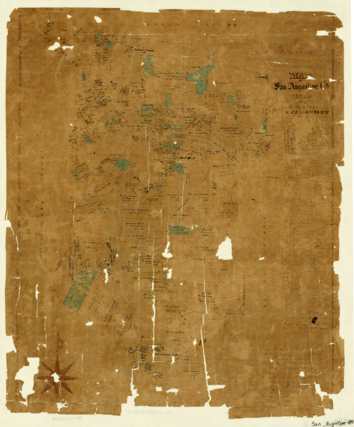 4013, Map of San Augustine County, General Map Collection
