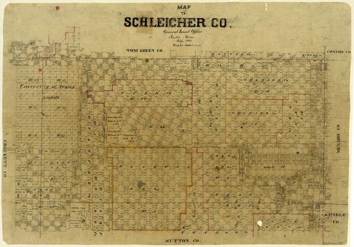 4021, Map of Schleicher County, General Map Collection
