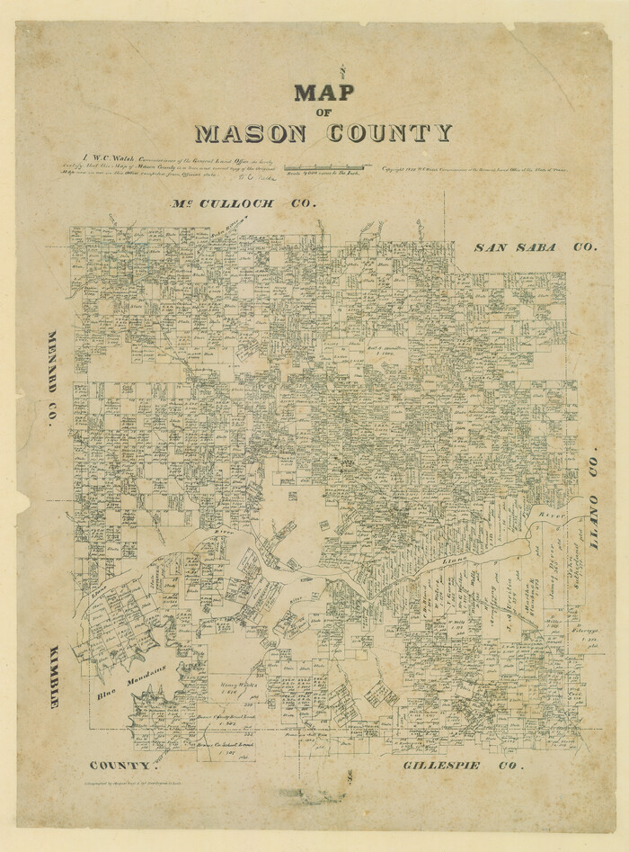 404, Map of Mason County, Texas, Maddox Collection