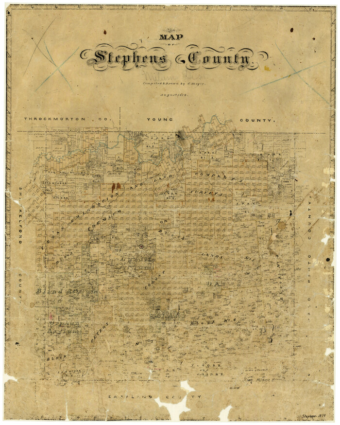 4053, Map of Stephens County, General Map Collection