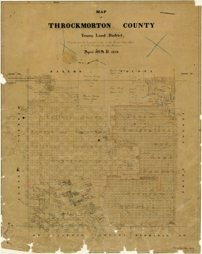 4078, Map of Throckmorton County Young Land District, General Map Collection
