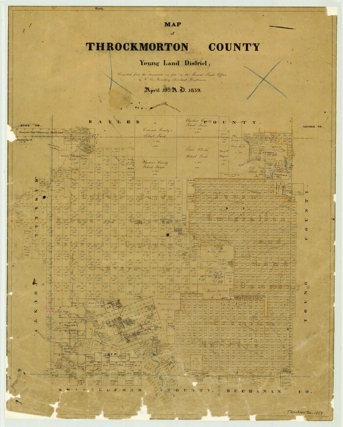 4078, Map of Throckmorton County Young Land District, General Map Collection