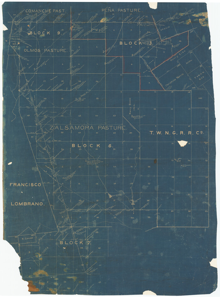 408, [Map of Zalsamora Pasture and surrounding area], Maddox Collection