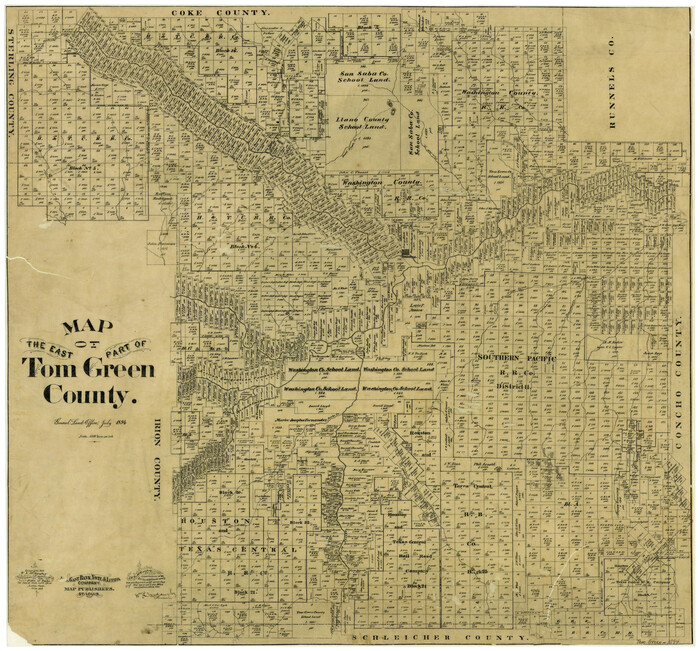 4083, Map of the East Part of Tom Green County, General Map Collection