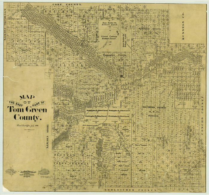 4083, Map of the East Part of Tom Green County, General Map Collection