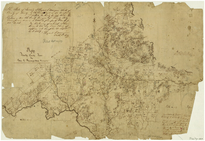 4095, Map of Trinity County Texas, General Map Collection