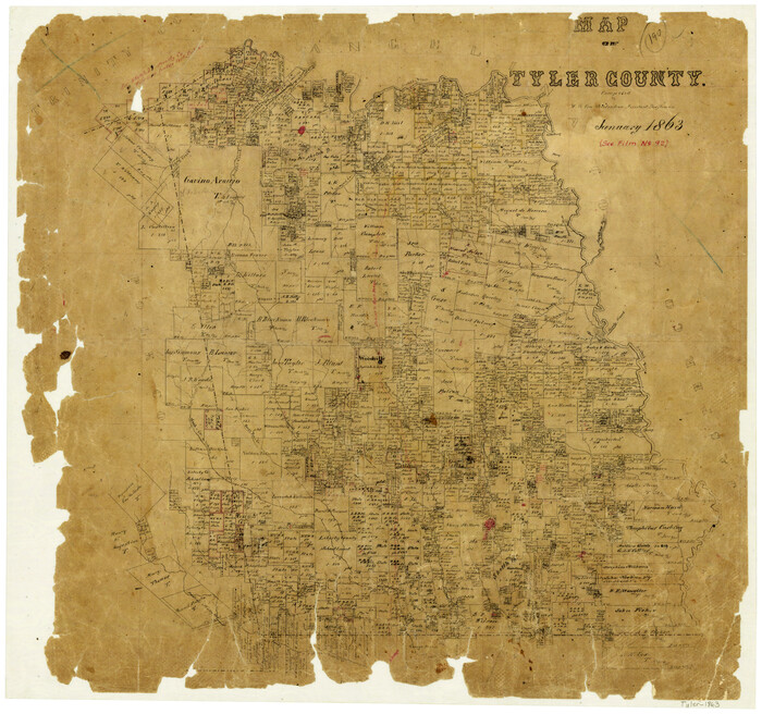 4099, Map of Tyler County, General Map Collection