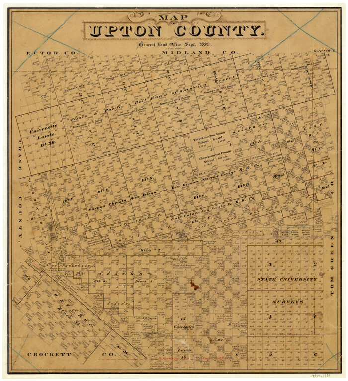 4104, Map of Upton County, General Map Collection
