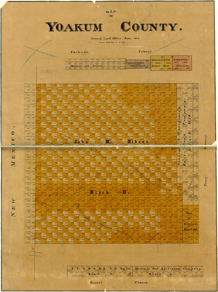 4169, Map of Yoakum County, General Map Collection
