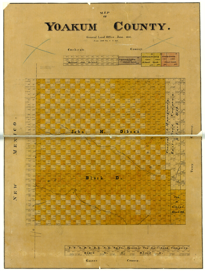 4169, Map of Yoakum County, General Map Collection