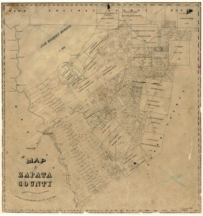 4176, Map of Zapata County, General Map Collection