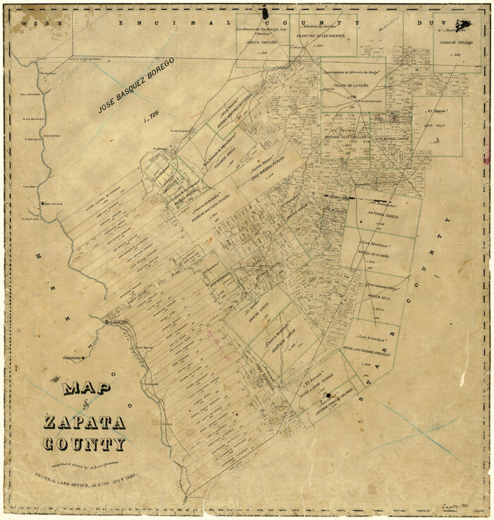 4177, Map of Zapata County, General Map Collection
