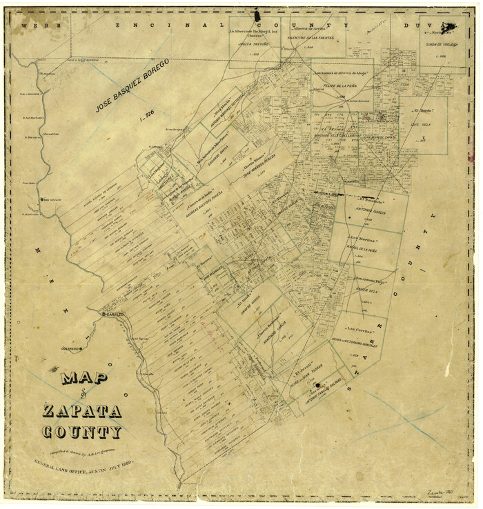 4177, Map of Zapata County, General Map Collection