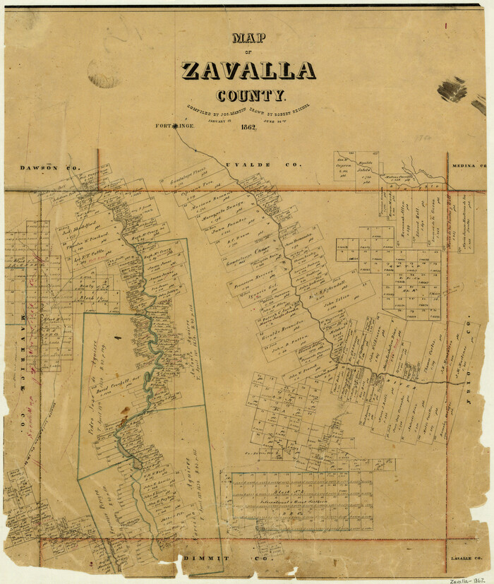 4180, Map of Zavalla County, General Map Collection
