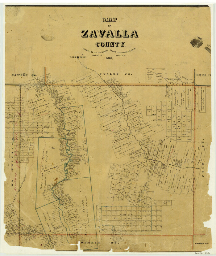 4180, Map of Zavalla County, General Map Collection