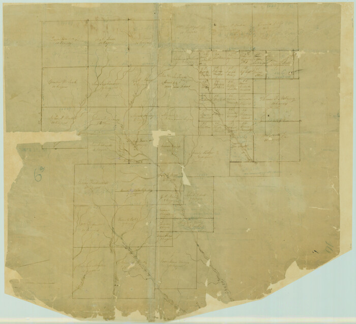 44, [Surveys on the Sabine River, Sulphur Fork of the Red River, and the Bois d'Arc River for Johnson, Williams, and Peebles' contract and G. W. Smyth, commissioner], General Map Collection