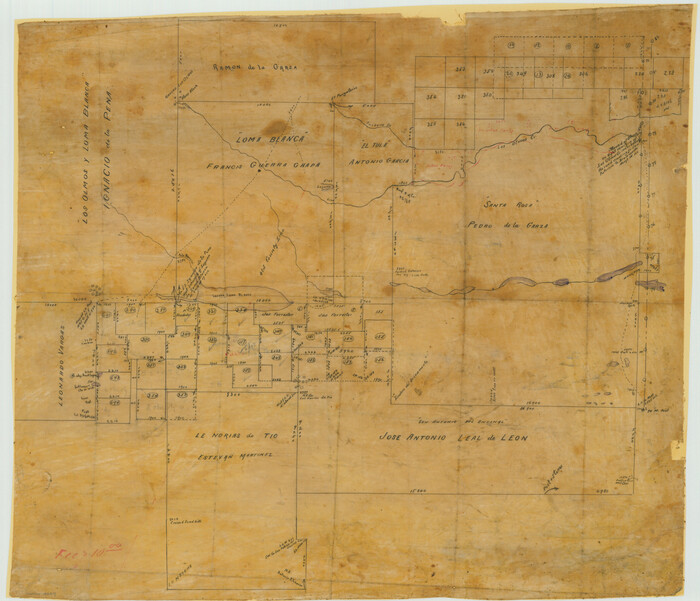 4449, [Surveying Sketch of Loma Blanca, Santa Rosa, San Antonio del Encinal, et al], Maddox Collection