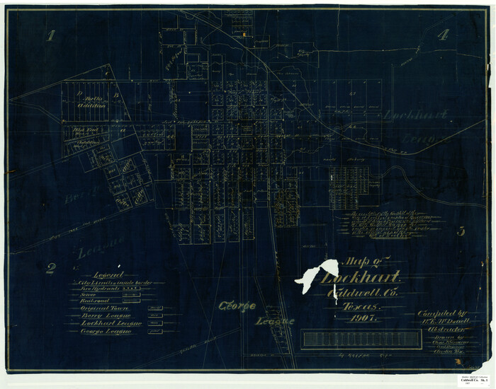 4461, Map of Lockhart, Caldwell Co., Texas, Maddox Collection