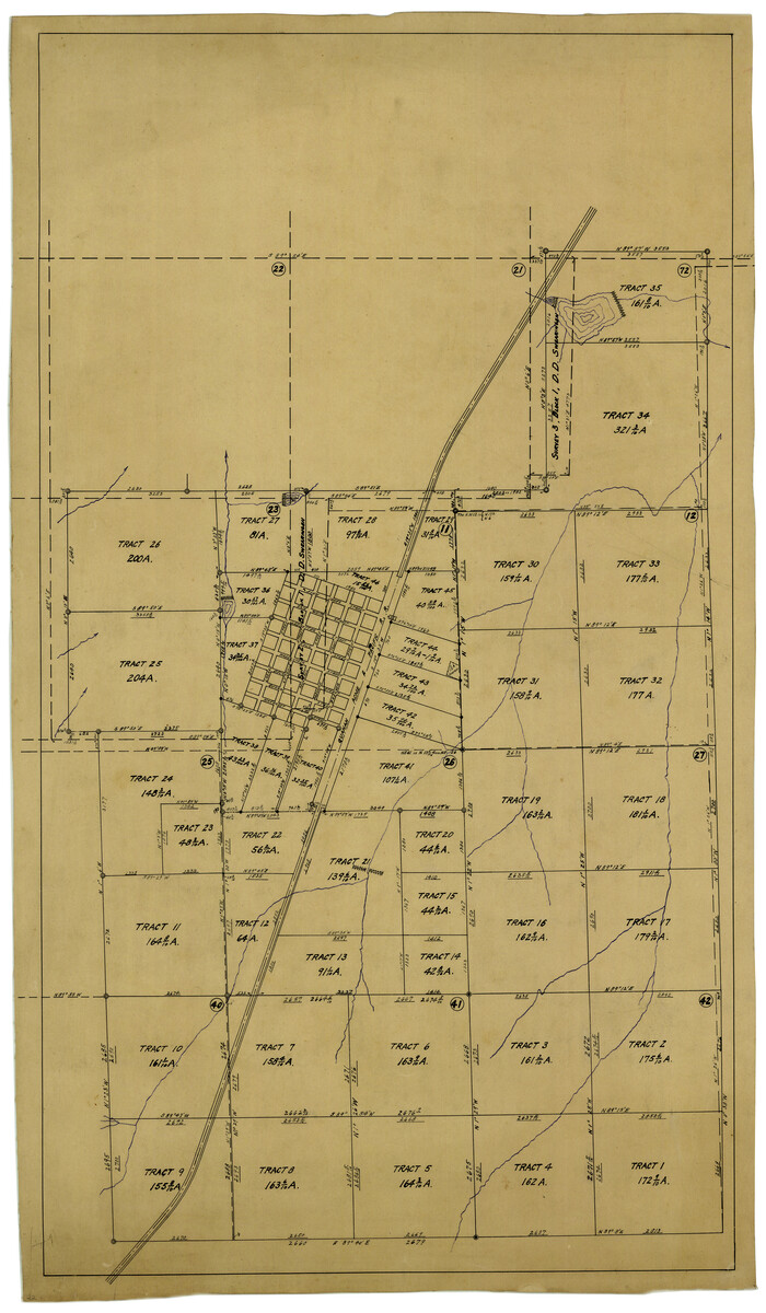 4465, [Map of Townsite of Swearingen, Cottle County, Texas], Maddox Collection