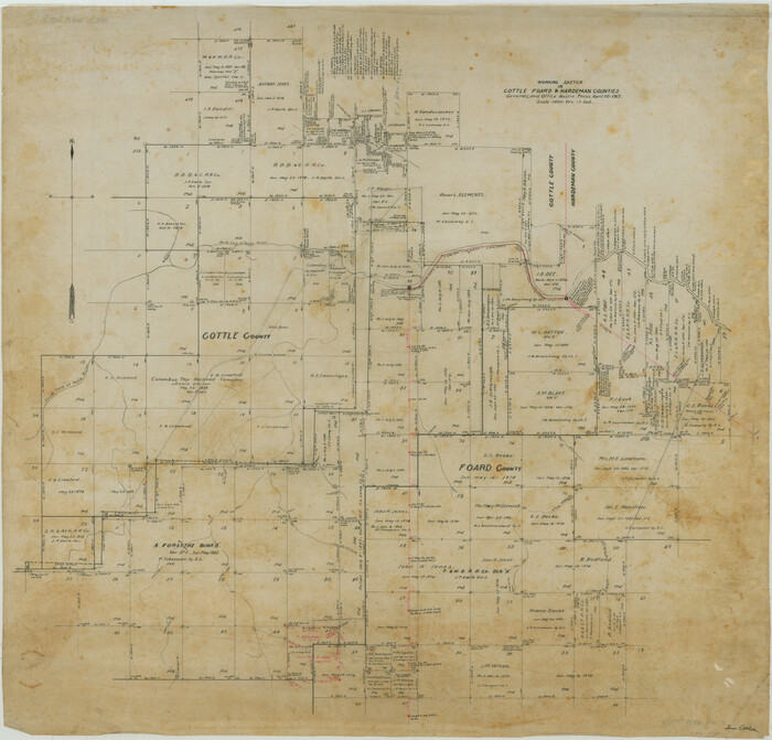 4485, Working Sketch in Cottle, Foard & Hardeman Counties, Maddox Collection
