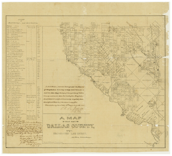 4525, A Map of That Part of Dallas County, lying in Nacogdoches Land District, General Map Collection