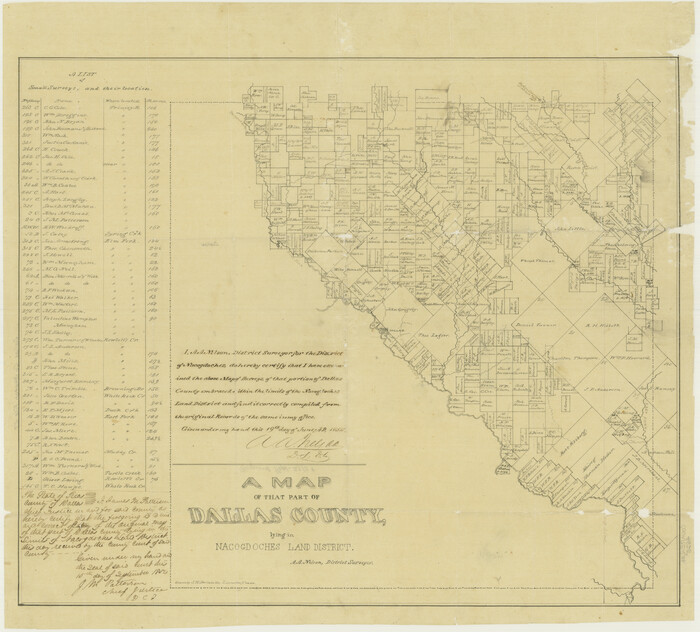 4525, A Map of That Part of Dallas County, lying in Nacogdoches Land District, General Map Collection