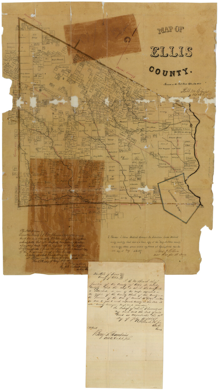 4536, Map of Ellis County, General Map Collection