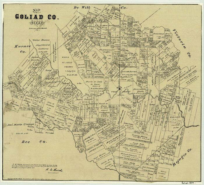4547, Map of Goliad County Texas, General Map Collection