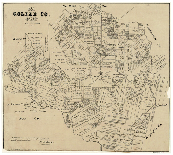 4548, Map of Goliad County Texas