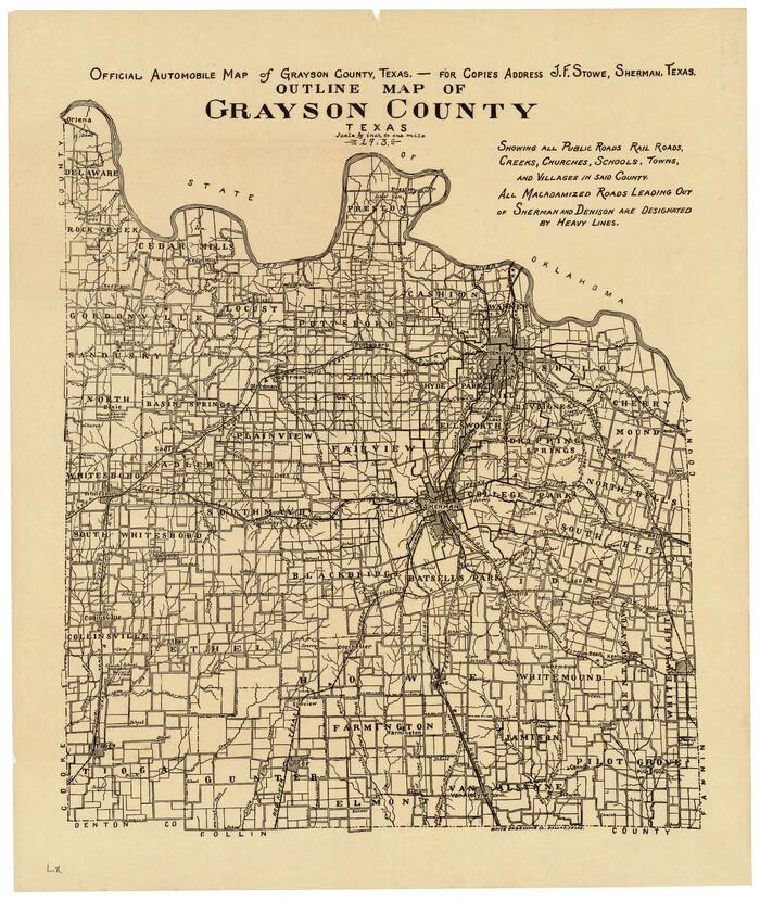 4552, Outline Map of Grayson County Texas, General Map Collection