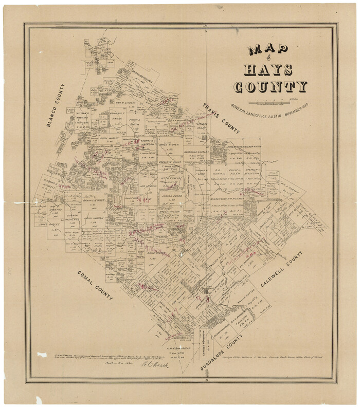 4562, Map of Hays County, General Map Collection