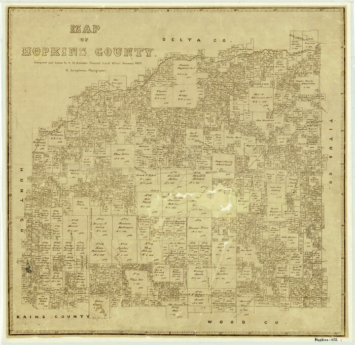 4566, Map of Hopkins County, General Map Collection