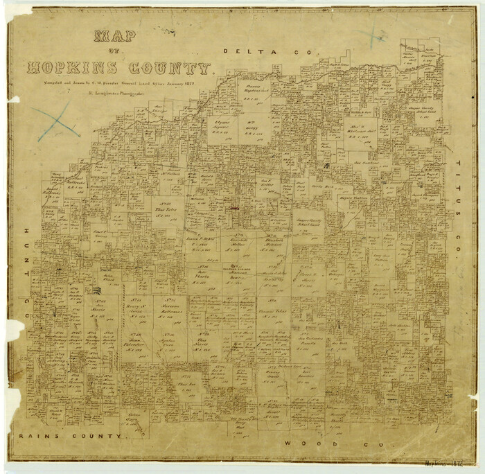 4567, Map of Hopkins County, General Map Collection