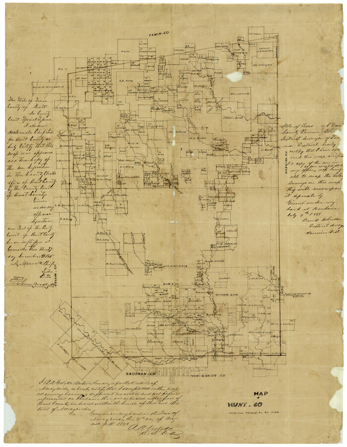 4569, Map of Hunt County, General Map Collection
