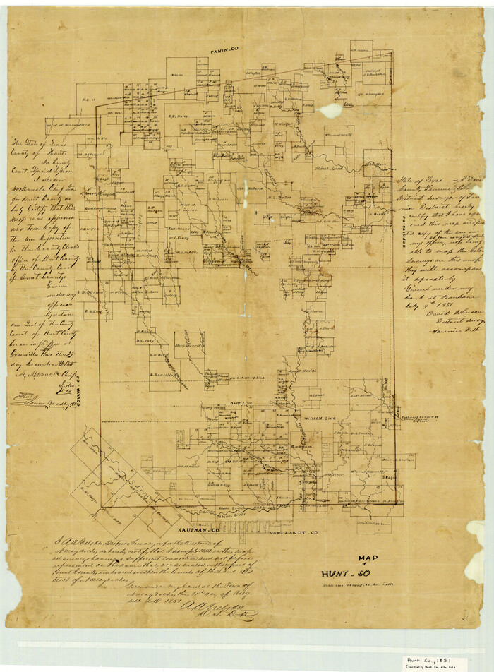 4569, Map of Hunt County, General Map Collection