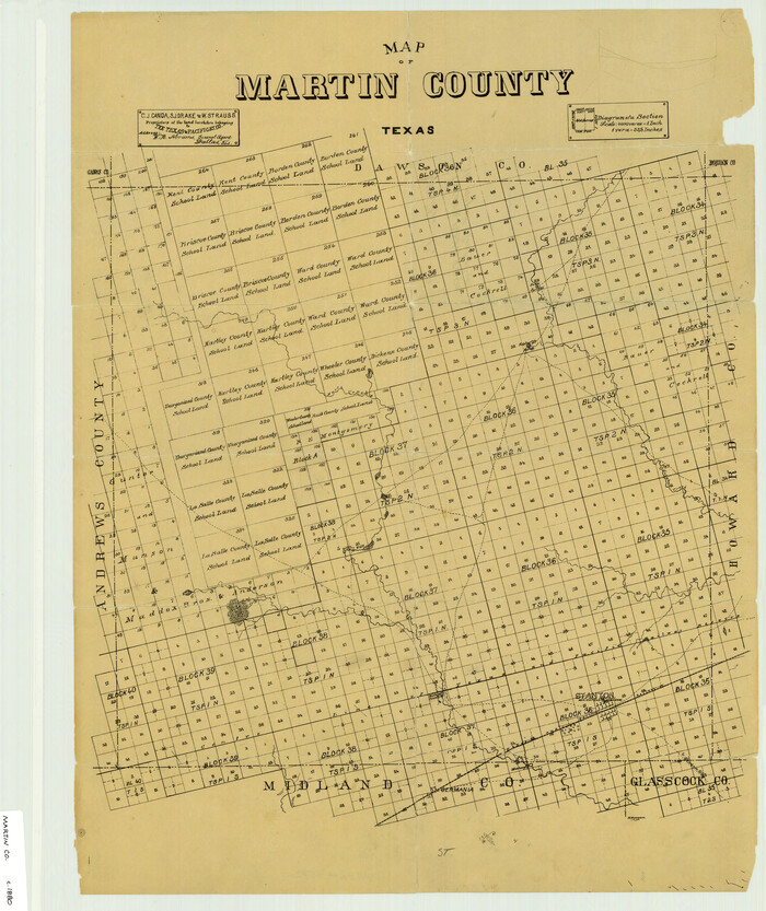 4592, Map of Martin County Texas, General Map Collection