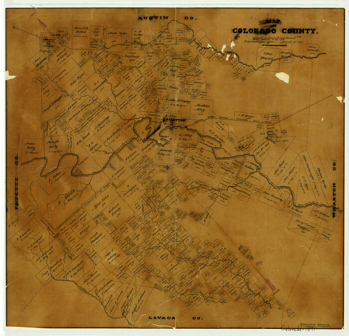 4594, Map of Colorado County, General Map Collection