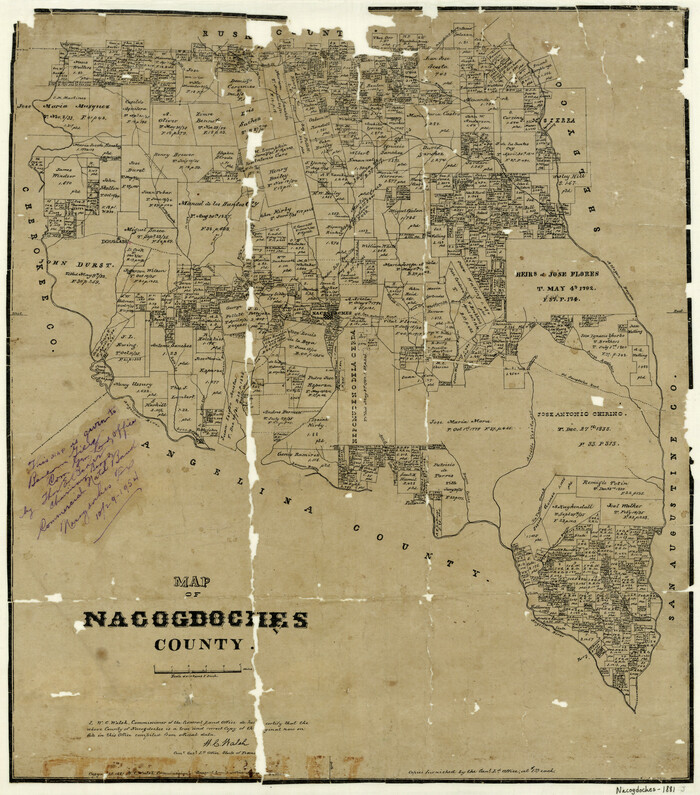 4599, Map of Nacogdoches County, General Map Collection
