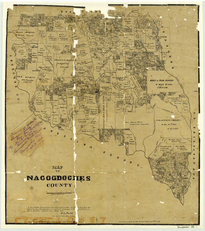 4599, Map of Nacogdoches County, General Map Collection