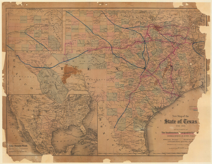 460, New Map of State of Texas, Maddox Collection