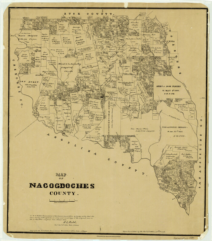 4600, Map of Nacogdoches County, General Map Collection