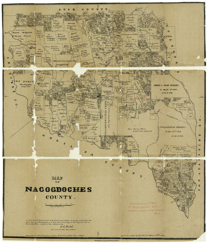 4601, Map of Nacogdoches County, General Map Collection
