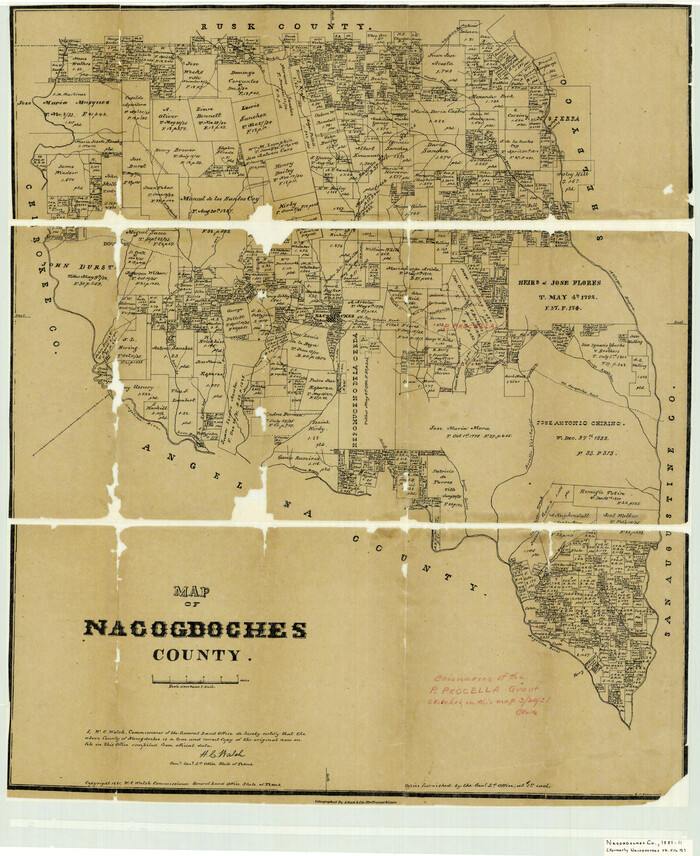 4601, Map of Nacogdoches County, General Map Collection