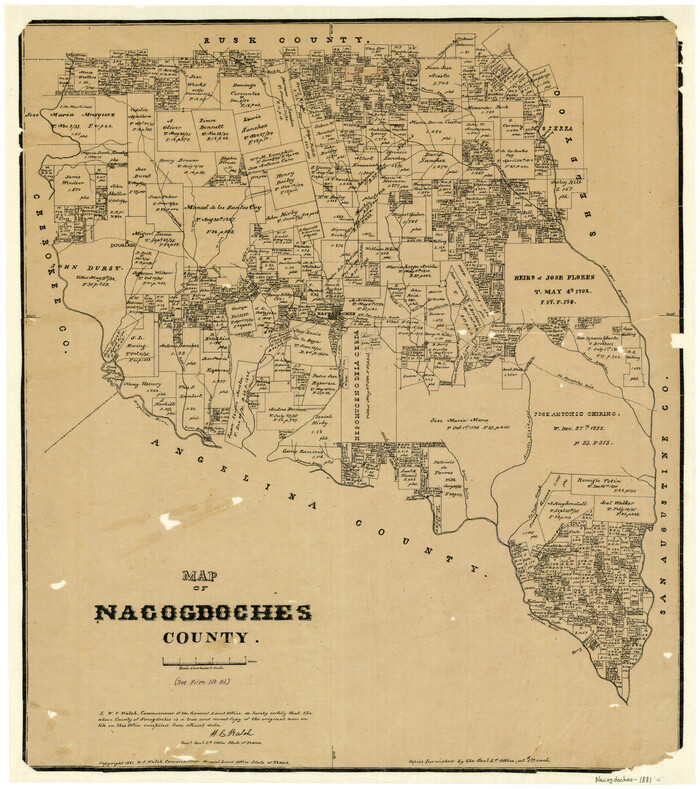4602, Map of Nacogdoches County, General Map Collection