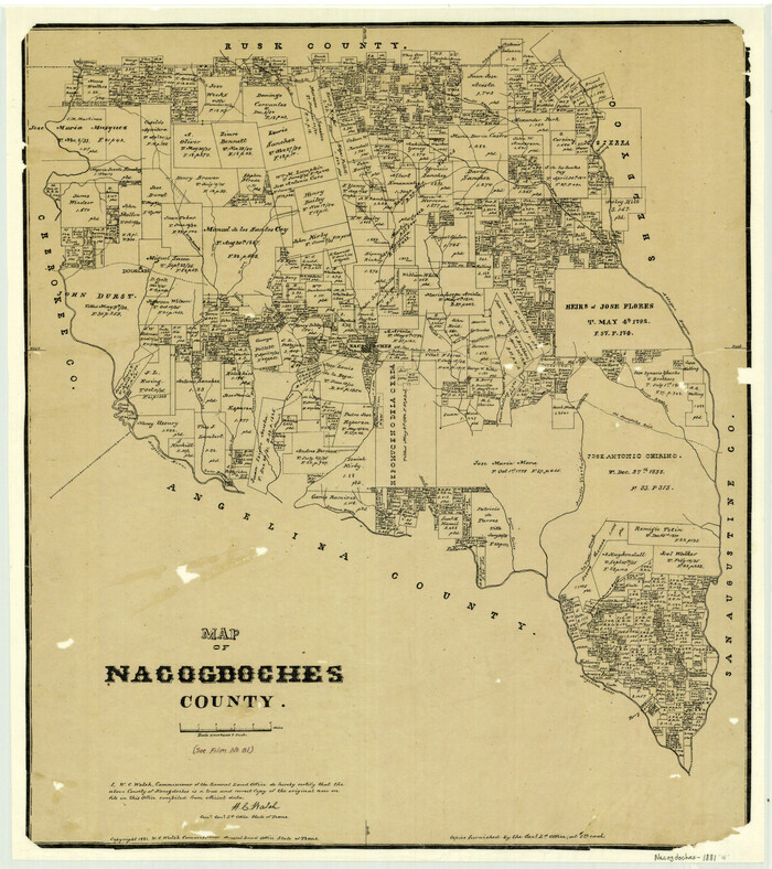4602, Map of Nacogdoches County, General Map Collection