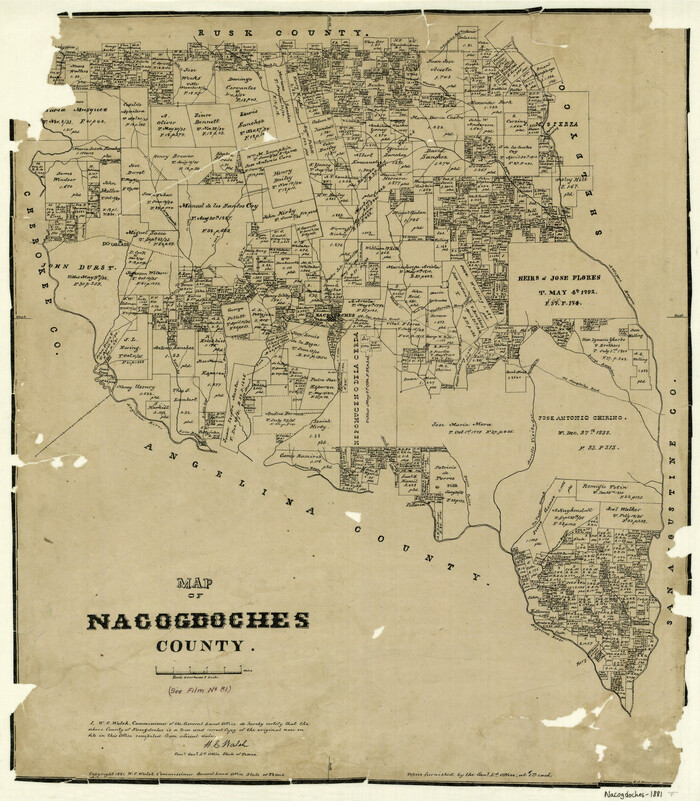 4603, Map of Nacogdoches County, General Map Collection
