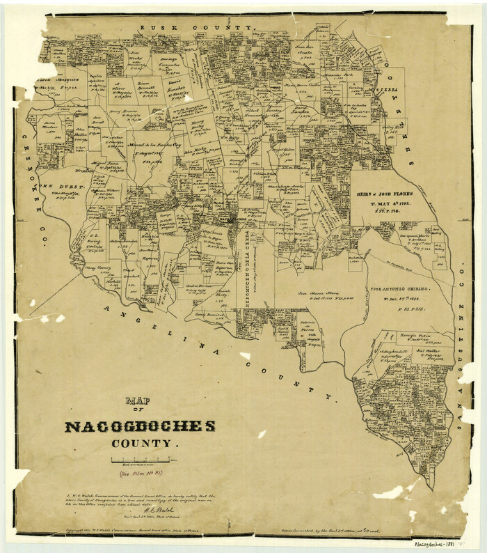 4603, Map of Nacogdoches County, General Map Collection