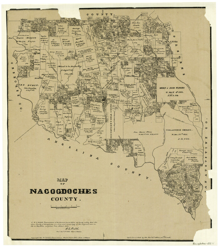 4604, Map of Nacogdoches County, General Map Collection