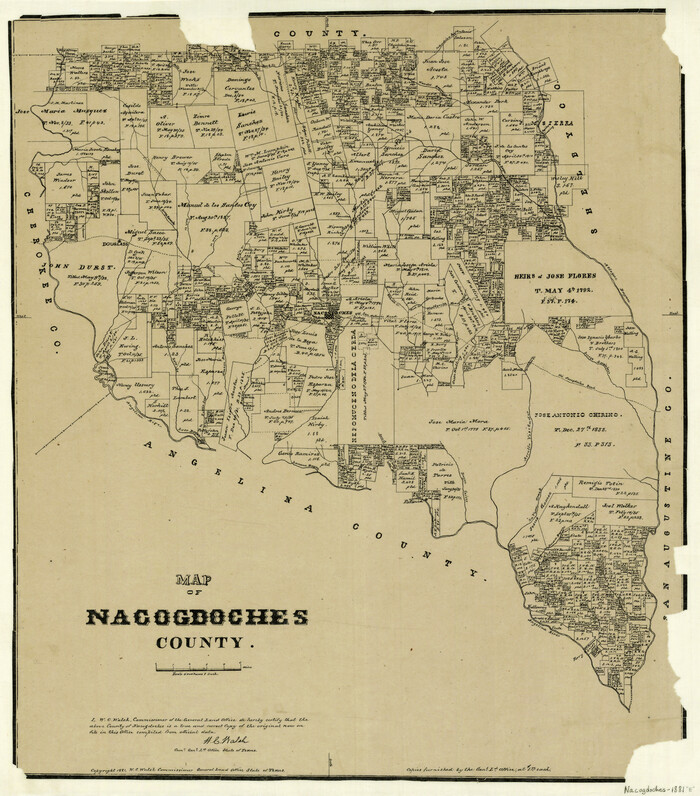 4604, Map of Nacogdoches County, General Map Collection

